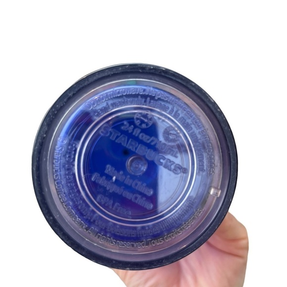 Starbucks Venti Cold Cup Tumbler Floral Clear Blue - Picture 3 of 7